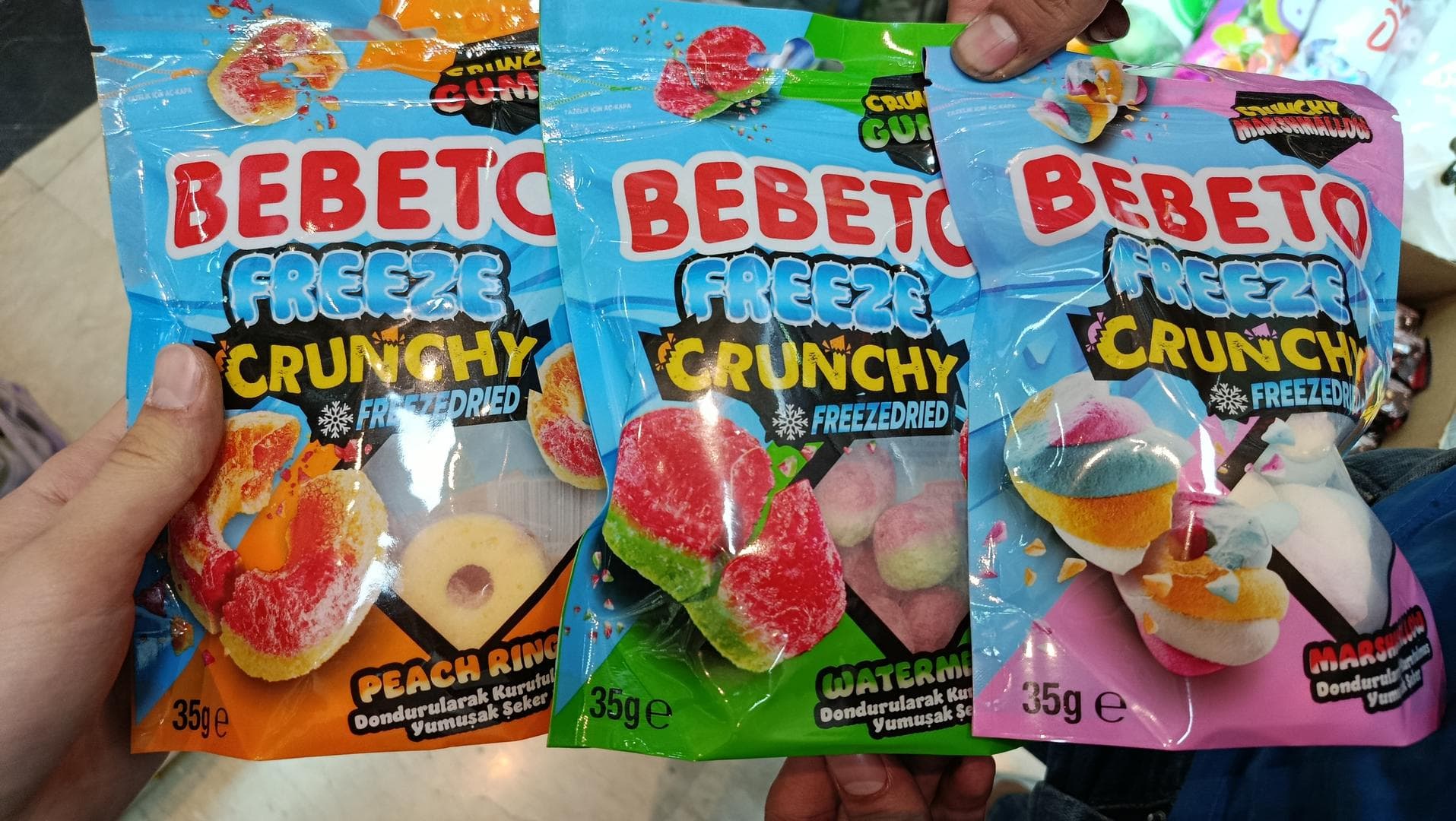 پاستیل ببتو مارشملو ترد فریز درای ۳۵ گرمی bebeto marshmallow freeze crunchi|فروش خوراکی